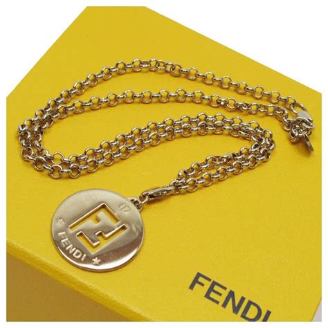 fendi gold chain strap|fendi necklace.